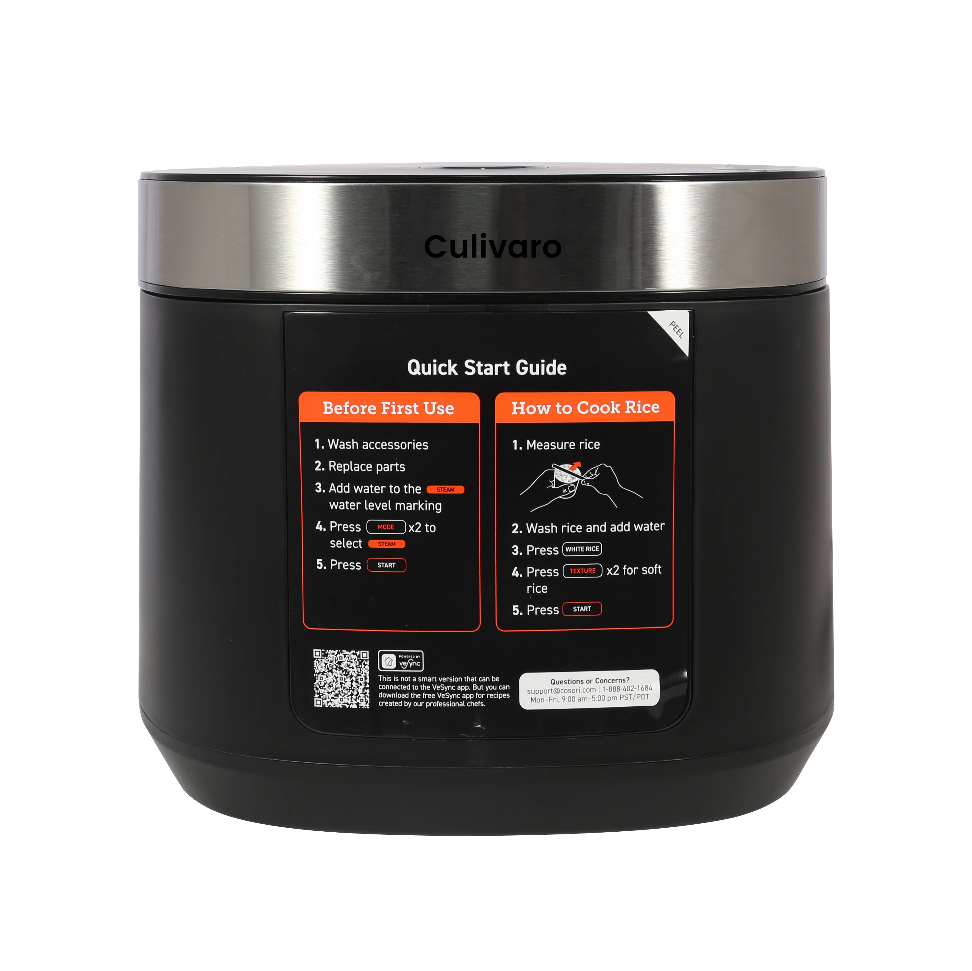 Culivaro Rice Cooker, 24H Keep Warm, Non-Stick Cer